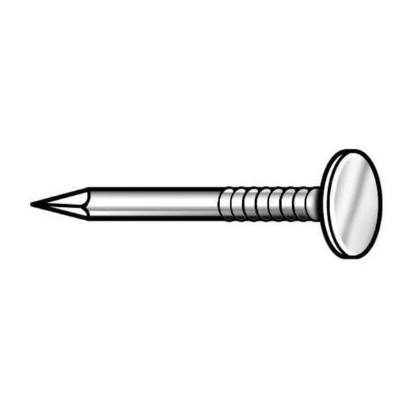 Roofing Nail, 2-1/2 in L, 8D, Steel, Electro Galvanized Finish, 11 ga, 610 PK
