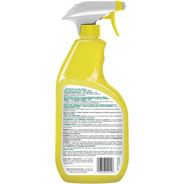 Simple Green Cleaner/Degreaser,Lemon,24oz,SprayBottle 3010001214002 Simple Green Cleaner/Degreaser,Lemon,24oz,SprayBottle 3010001214002