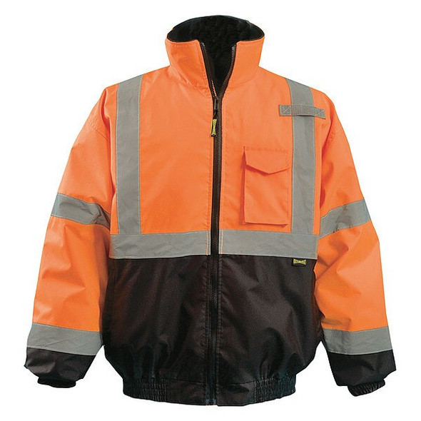 Occunomix Jacket, Polyester, Class 3 R, Orange, XL LUX-350-JB-BOXL