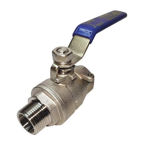 1/2" FNPT x MNPT Stainless Steel Ball Valve Inline