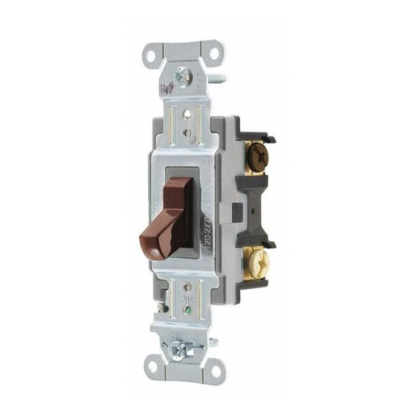Hubbell Wiring Device-Kellems Wall Switch,20A,Brown,1 HP,3-Way Switch CSB320