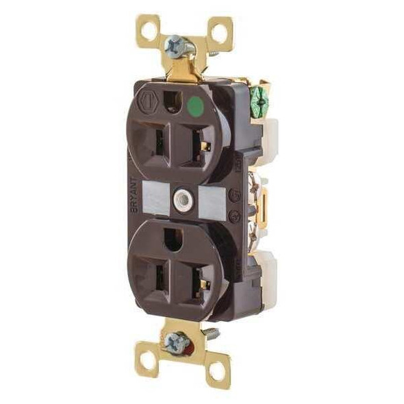Bryant Receptacle,Brwn,20A,Nylon,1.0 HP,2 Poles BRY8300