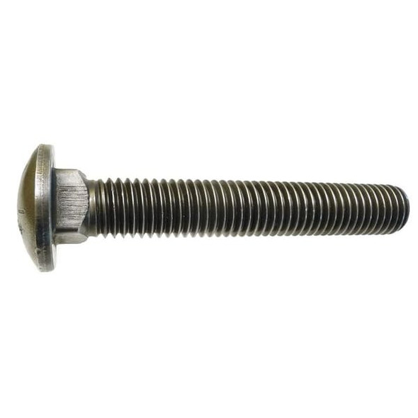 Carriage Bolt, Square Neck, 3/4"-10, 10 in L, Steel, Grade 5, Plain