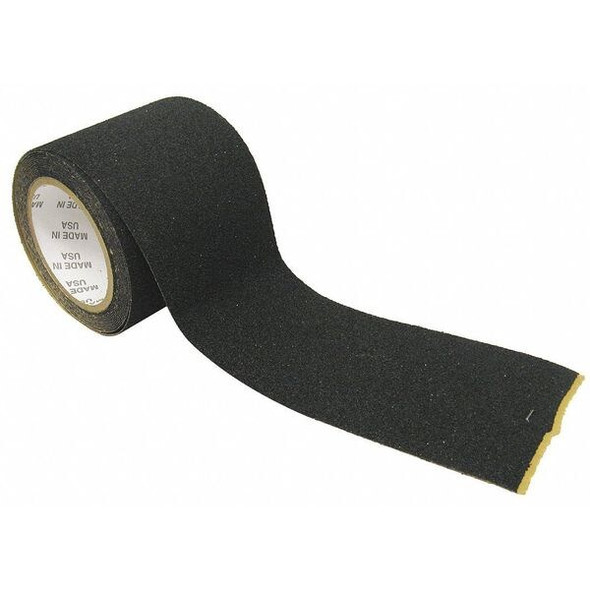 Anti-Slip Tape glass 46 Grit Size, Black, 4" W x 60 ft. L, 41 mil Thick