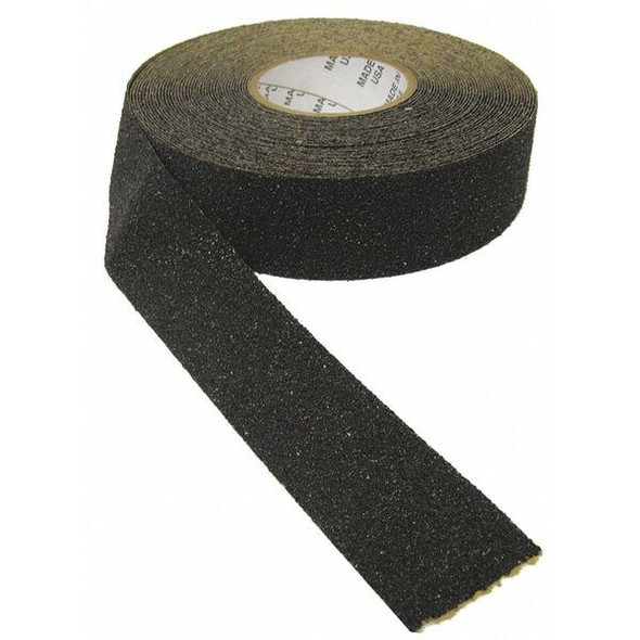 Anti-Slip Tape glass 46 Grit Size, Black, 2" W x 60 ft. L, 41 mil Thick