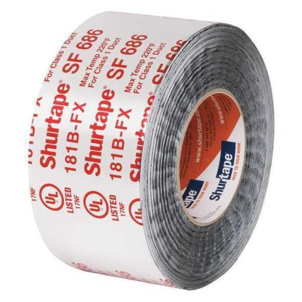 Shurtape Foil Tape, Aluminum, 33-3-8 yd L, 2-7-8 in W 111163