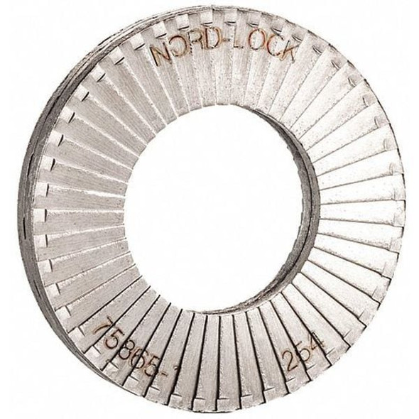 Nord-Lock Wedge Lock Washer, For Screw Size 1 in Steel, Plain Finish 1597