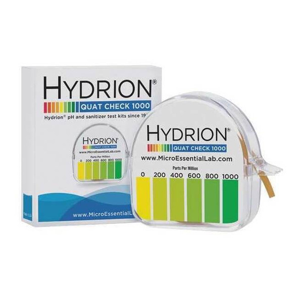 Hydrion Test Paper,Dispensor,0-1000 ppm,PK10 QC-1001