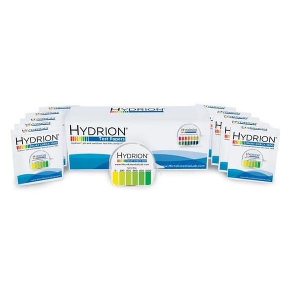 Hydrion Test Paper,Dispensor,0-1000 ppm,PK10 QC-1001