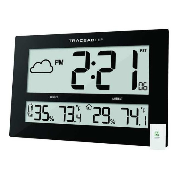 Manufacturer Varies 16-1/2" Digital Radio Atomc Clock, Black 1087