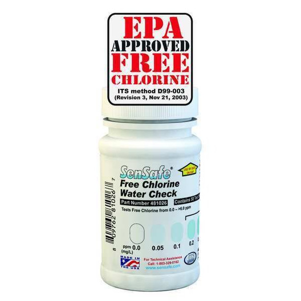 Industrial Test Systems Test,0 to 6 ppm EPA Free Chl,PK50 481026