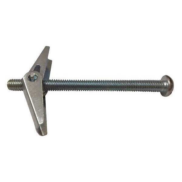 Toggle Bolt, 80 lb Tension Strength, 4"L, Steel, 50 PK