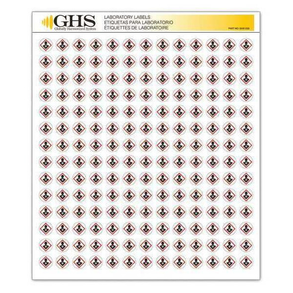 Ghs Safety GHSLabel,1/2inH,1/2inW,Paper,PK1820 GHS1230