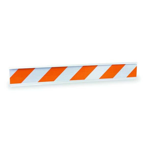 Barricade Beam, Polyethylene, Engineer, 8 in Height, 1 in Length, 3 lb, Orange