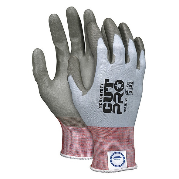Cut-Resistant Coated Gloves, Cut Level A2 ,Dipped ,Polyurethane ,Smooth ,XL 1 PR