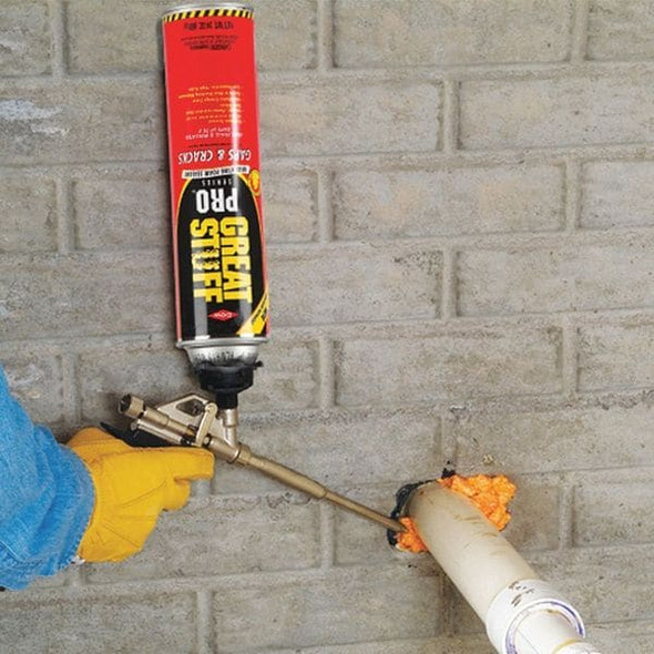 Great Stuff Spray Foam Sealant, 24 oz, Aerosol Can, Orange, Polyurethane Base 00341557