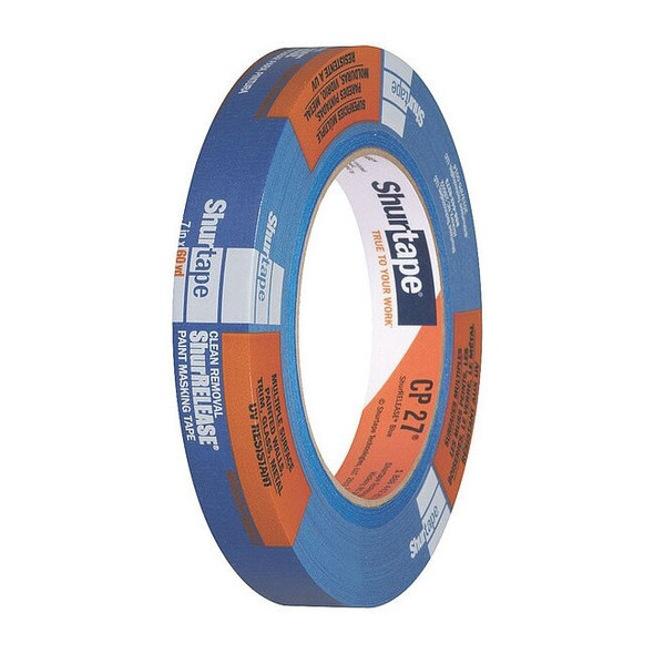 Shurtape Painter's Tape, Blue, 18 mm W, 55 m L, 5.3 mil Thick, CP 027 202871
