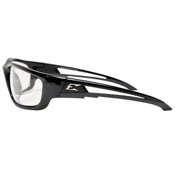 Edge Eyewear Kazbek XL, Safety Glasses, Anti-Scratch, Clear Lens, Black Frame, Full-Frame SK-XL111