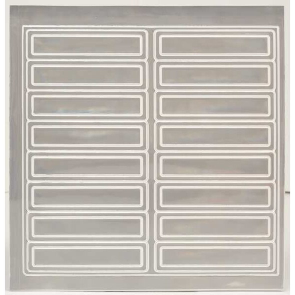 Accuform HardHatLabel,Vinyl,Rectangle,Gray,PK16 LHR104WT