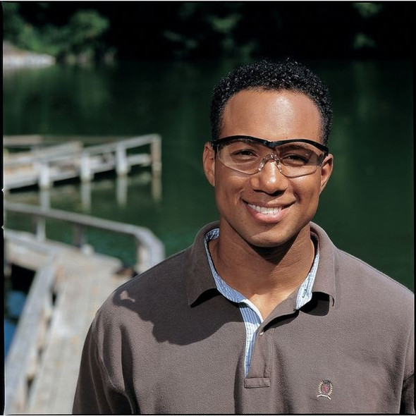 ST1, Welding Safety Glasses, Anti-Scratch, Green Filter 5.0 Lens, Black Frame, Half Frame