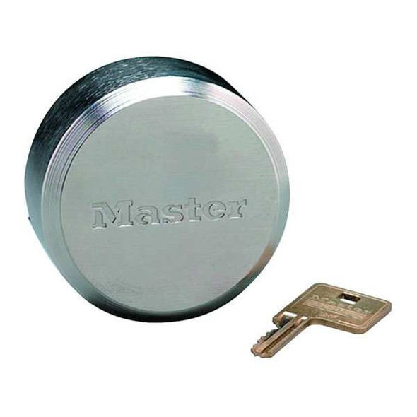 Master Lock Keyed Padlock,1 23/32 in,Round,Silver 6271KA