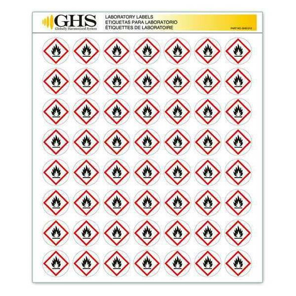 Ghs Safety GHS Label, 1 in H, 1 in W, Paper, PK1120 GHS1212