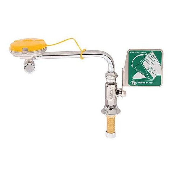 Haws Eyewash,Deck Mount,15 W,11-1/2 D 7612