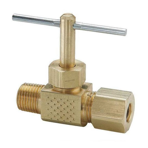 Parker Needle Valve,3/8In,Compression-Male Pipe NV106C-6-4