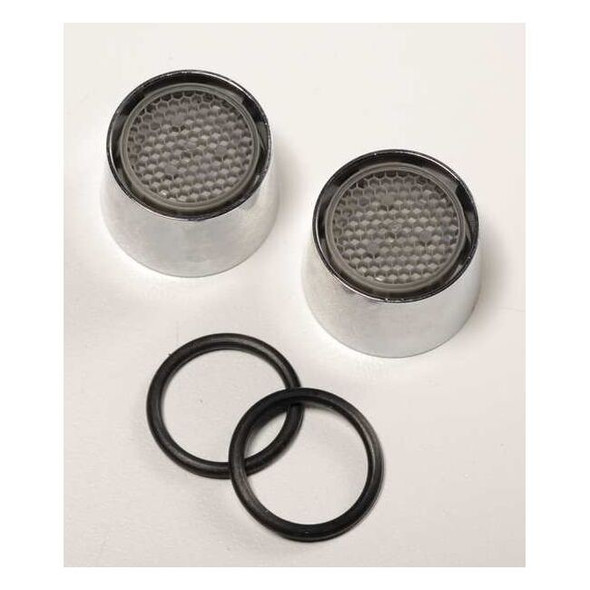 Eyewash Aerator Assembly for Guardian Faucet Mounted Eyewashes, Silver, 2-Piece