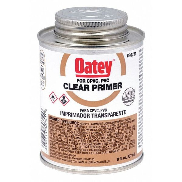 Oatey Primer,Can,8 oz,Clear 30751 Oatey Primer,Can,8 oz,Clear 30751