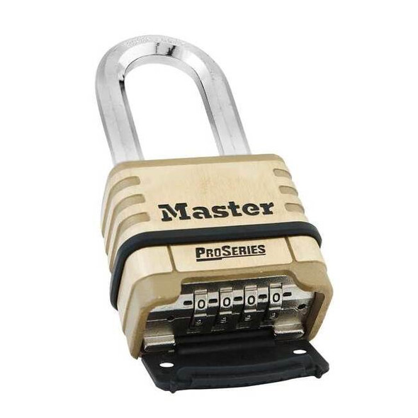 Master Lock Combination Padlock, Bottom, Black/Silver 1175D