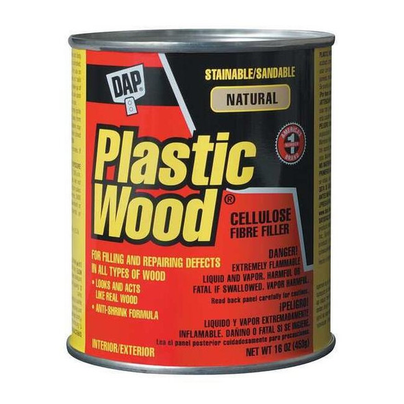 Dap Solvent Wood Filler, Can, natural, Plastic Wood 21506