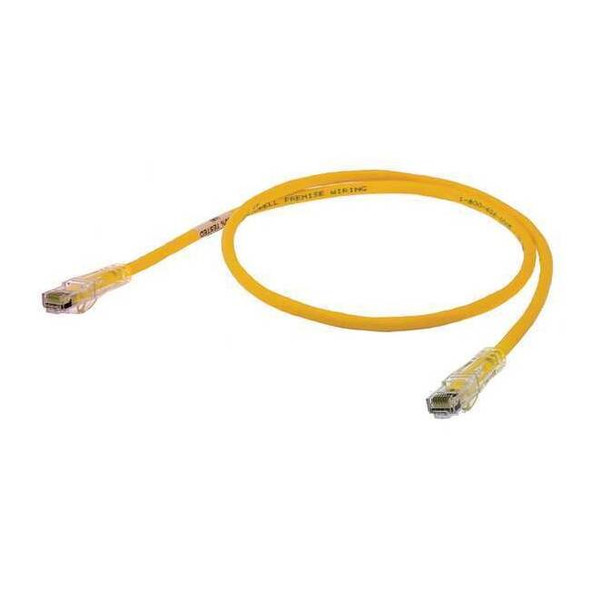Hubbell Premise Wiring Patch Cord,Cat 6,Clear Boot,Yellow,15ft. HC6Y15