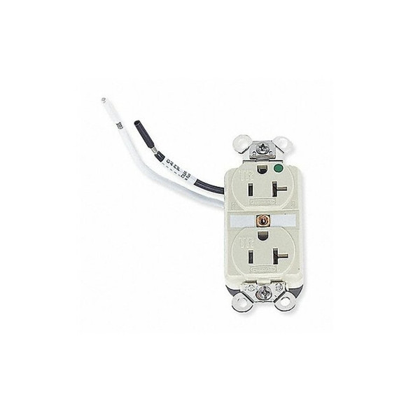Hubbell Wiring Device-Kellems Recept,Ivory,20 A,2P3W,Back; Side,1PK HBL8300SGIA Hubbell Wiring Device-Kellems Recept,Ivory,20 A,2P3W,Back; Side,1PK HBL8300SGIA