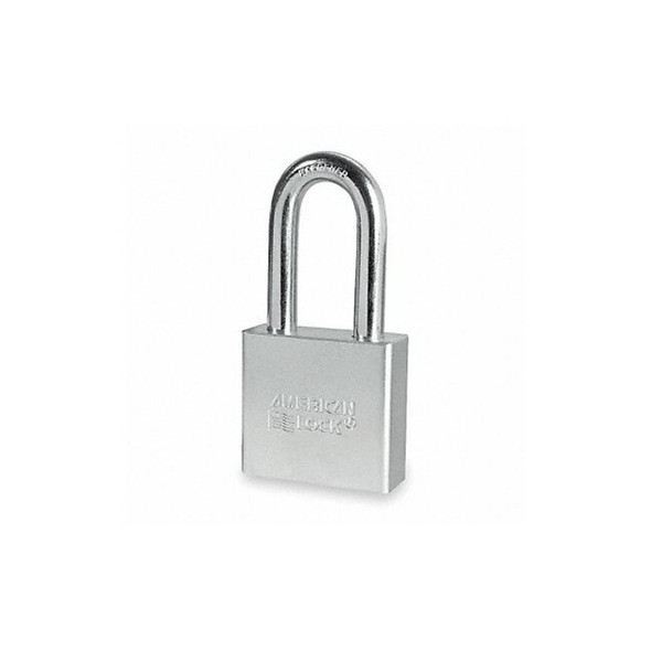 American Lock Keyed Padlock, 3/4 in,Rectangle,Silver A5261 American Lock Keyed Padlock, 3/4 in,Rectangle,Silver A5261