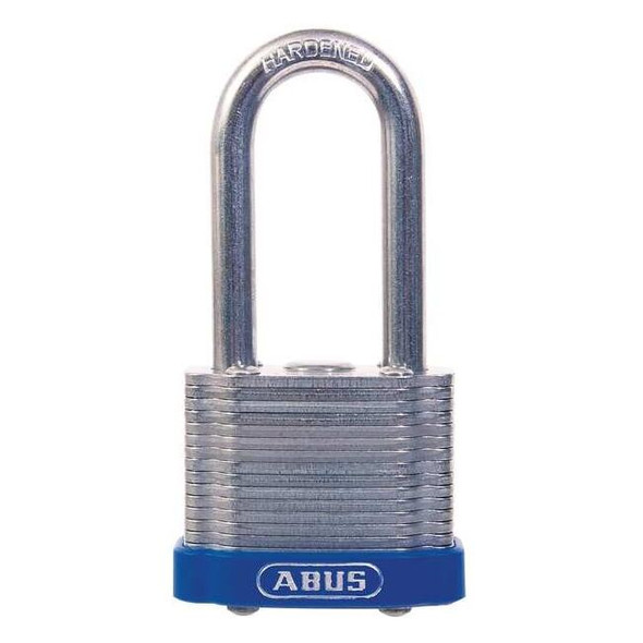 Keyed Padlock, Open, Square Steel Body, Hardened Steel Shackle, 15/16 in W