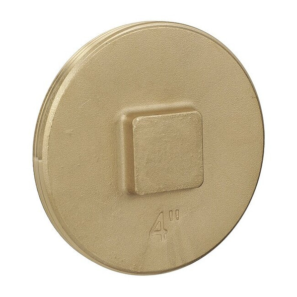 Oatey Cleanout Plug,4 In,Brass 42374