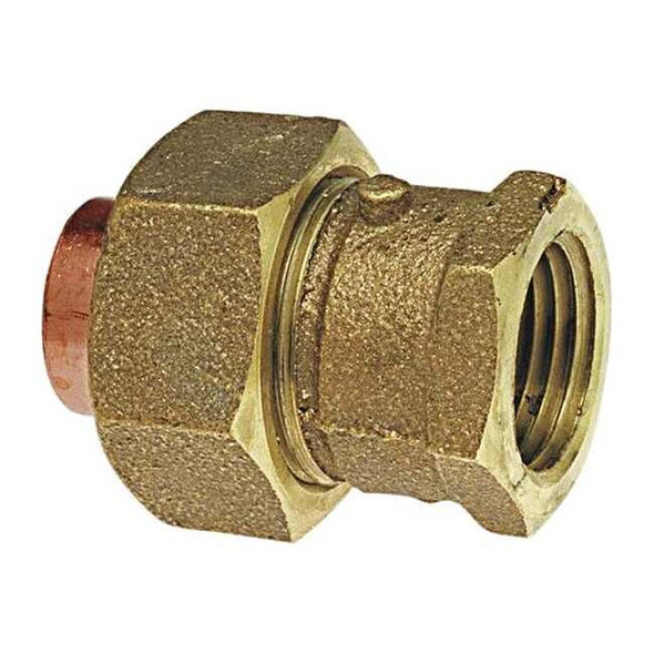 Nibco Union, Bronze, Cup 3/4 in, FNPT 3/4 in 733LF 3/4