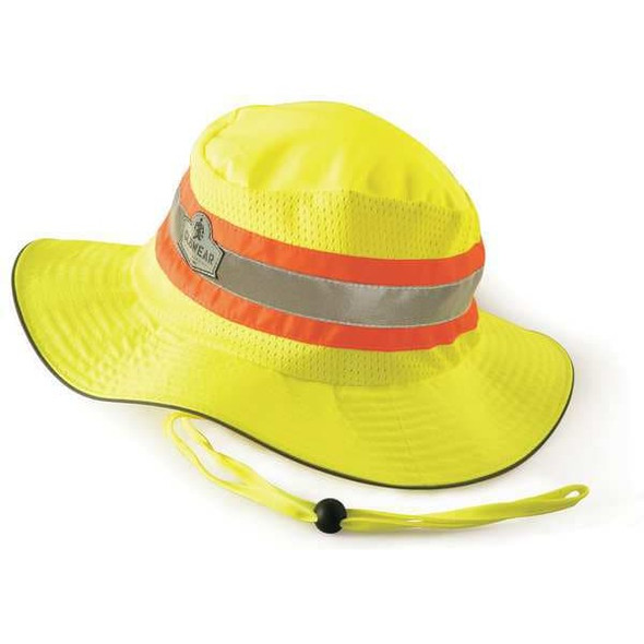 Ergodyne Ranger Hat,Hi-Vis Lime,L/XL 23260