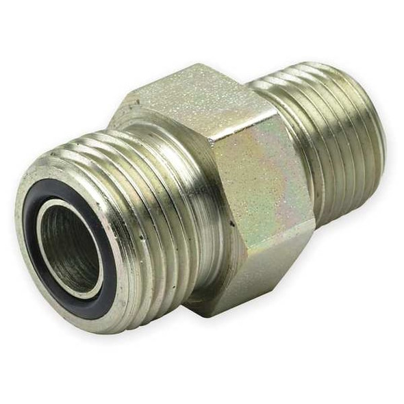 Parker Connector,Zinc Pltd Steel,MxORFS,1/4In 4-4 FLO-S Parker Connector,Zinc Pltd Steel,MxORFS,1/4In 4-4 FLO-S