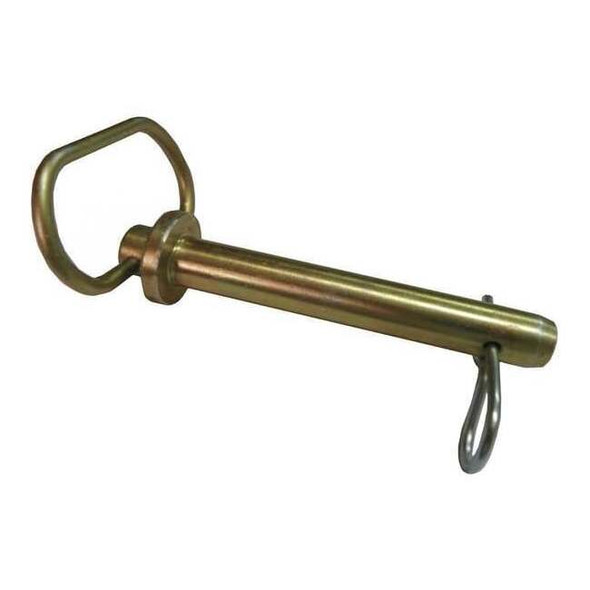 Cotterless Hitch Pin, 3/4 in Dia, 5-1/4 in Usable L, Steel, 1 PK