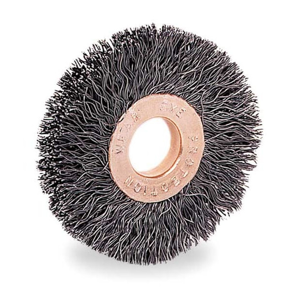 Weiler Wire Wheel Wire Brush, Arbor, 2", 3/8" W 90113