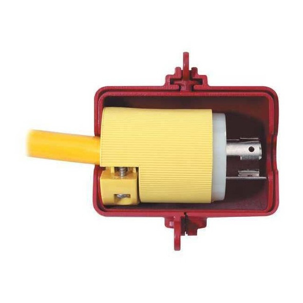 Master Lock Plug Lockout,Red,9/16In Shackle Dia. 487