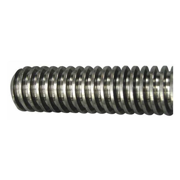 Threaded Rod, 5/8"-8, Steel, Plain Finish, 72 in Length