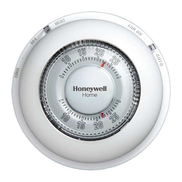 Honeywell Home Low Volt NP Analog Tstat Heat/Cool,Round T87N1000 Honeywell Home Low Volt NP Analog Tstat Heat/Cool,Round T87N1000