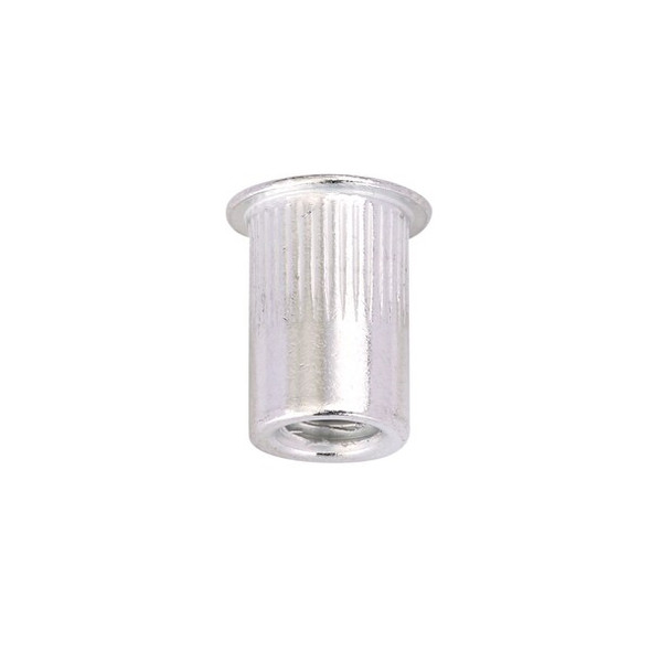 Rivet Nut, 1/4"-20 Thread Size, 0.5 in Flange Dia., 0.58 in L, Aluminum, 50 PK