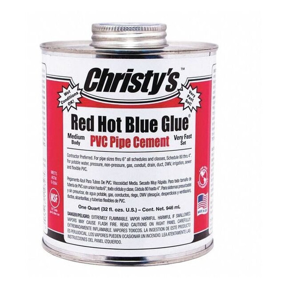 Christys Pipe Cement,32 fl oz,Blue RH-RHBV-QT-6