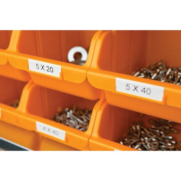 Dymo Label Tape Cartridge, Black/White, Labels/Roll: Continuous 18445