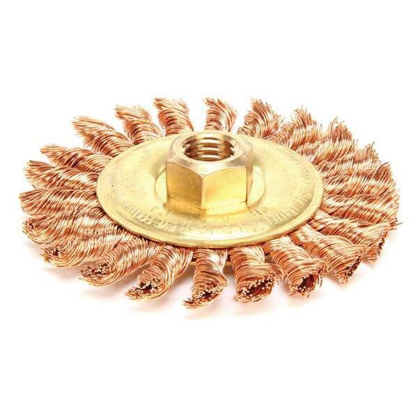 Ampco Safety Tools Knot Wire Wheel Wire Brush, Threaded Arbor WB-40KT