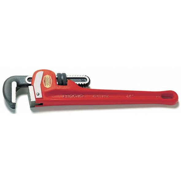 Ridgid 12" Heavy-Duty Straight Pipe Wrench, 2" Pipe Capacity, Red 31015